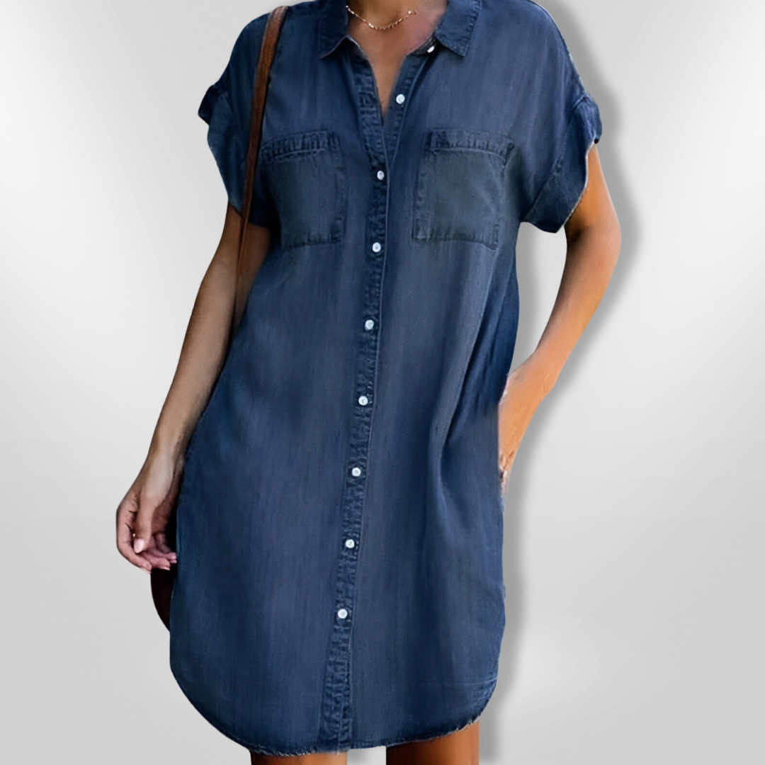 Aagot™ - Stilig Denim Kjole