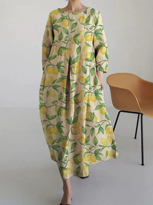 SOPHIE - LEMON TREE MIDI KLÄNNING