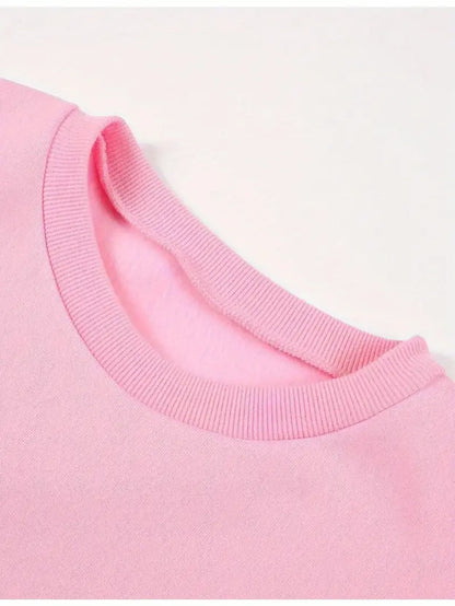 Komfortabel Hjerteprint Sweatshirt | Sammen mot Brystkreft