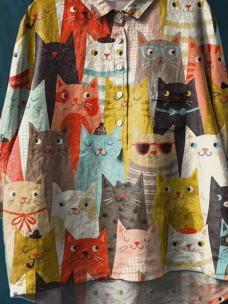 Sheila | Cat Art-skjorte