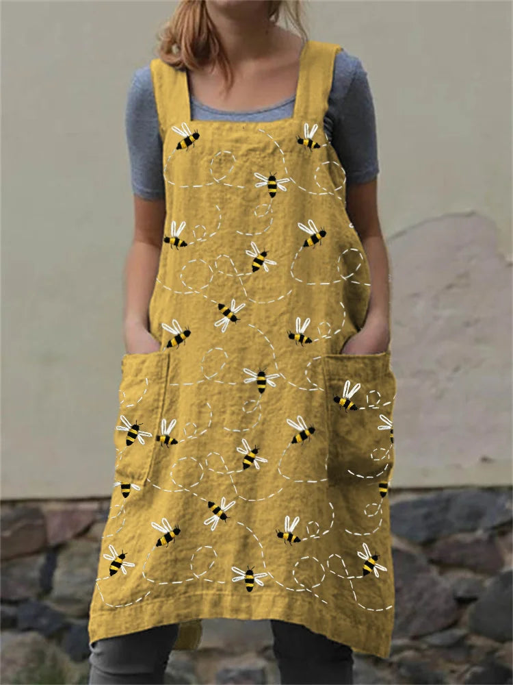 BEE - BRODERAT UTILITY FÖRKLÄDE