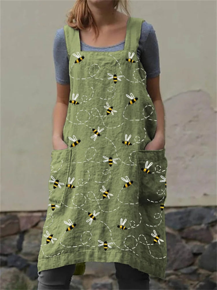 BEE - BRODERAT UTILITY FÖRKLÄDE