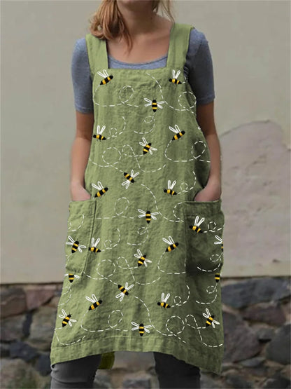 BEE - BRODERAT UTILITY FÖRKLÄDE
