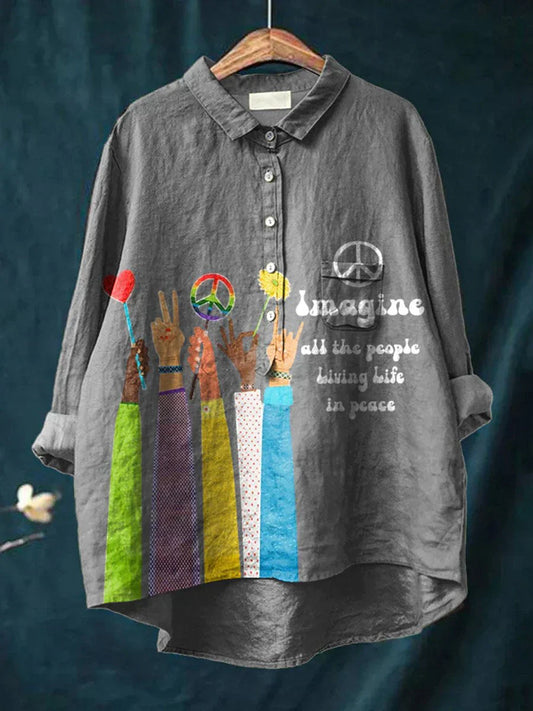 Peace Hippie Art-skjorte